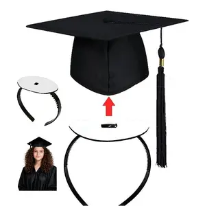 Graduation Cap Headband Grad hat decorations Holder decorations Accessory, Anti-Fall Hairband for Students Graduates, Keeps Hairstyle Fixed