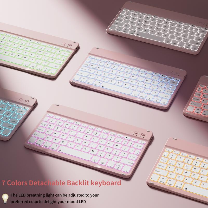 KENKE Backlit Detachable Magnetic Keyboard Case Shockproof Pencil Holder Anti-fall Keycaps UK QWERTY Layout Fit for iPad(A16)11th Gen 11 Inch 2025,iPad 10th Gen 2022,iPad Air 11 Inch M3(2025)/M2(2024) 7th/6th Gen,iPad Air 5th/4th Gen 2022/2020 10.9 Inch