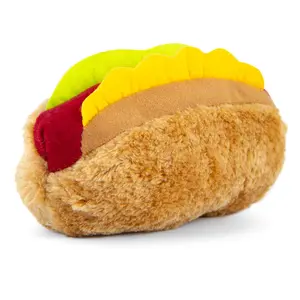 Jeffers American Grill Time Plush Squeaker Dog Toys - Hamburger or Hot Dog Jeffers American Grill Time Plush Squeaker Dog Toys - Hamburger or Hot Dog