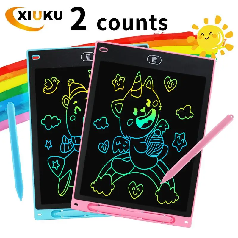 Lcd Handwriting Tablet, 2 Counts Electronic Drawing Tablet, 8.5/10/12 Inch Graphics Tablet, Digital Drawing Pad, Erasable Painting Doodle Board, Learn