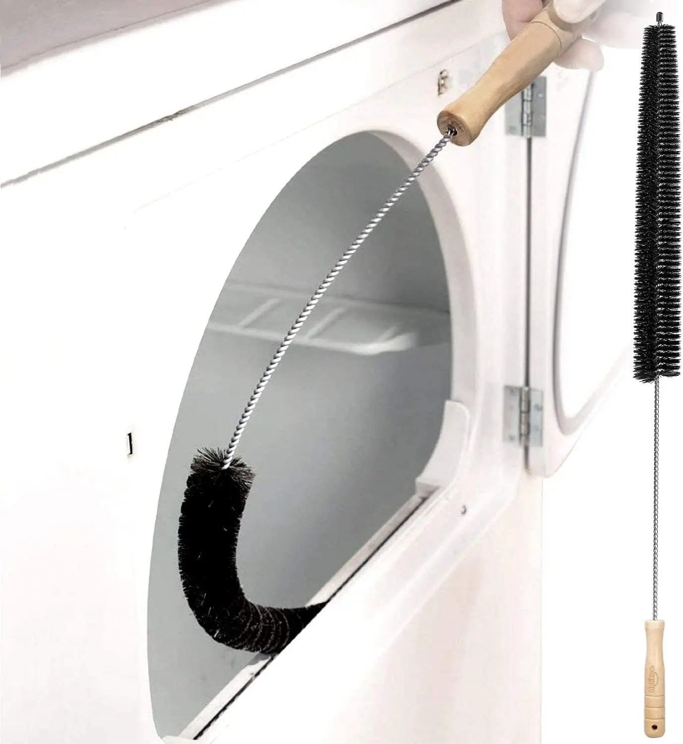 1 Pack Dryer Vent Cleaner Kit - Long Flexible Lint Brush for Dryer Vents, Refrigerator Coils, and Radiators - Household Cleaning Supplies