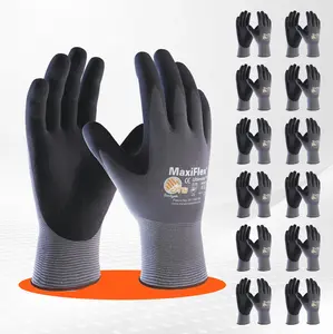 12 Pairs Maxi Flex Work Gloves for Men | Heavy-Duty Maxi Flex Work Gloves | construction work glove | MaxiFlex Guantes de Construcción - MaxiFlex Gloves For Men - Guantes Para Trabajo - MaxiFlex Men's Construction Gloves