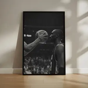 Motivational Basketball Wall Art | Kobe Bryant “Lock In” Poster | Lakers Legend Print for Gym, Studio, or Game Room | Framless Poster T