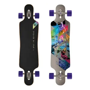 Street Surfing Longboard I Want to Believe Drop Through 9.5" x 39"