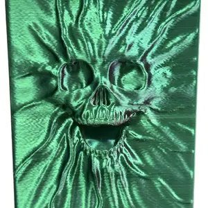 SkullBound Codex Gridfinity Storage Book. Green Skull Design for Storage Needs Unique Green Skull Pattern