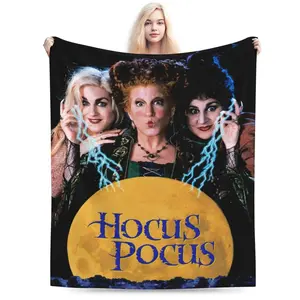 Hocus Pocus themed blanket - Soft flannel, suitable for birthday/anniversary/holiday gifts - Living room, bedroom decoration, fun design
