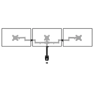 Suptek Triple LED LCD Monitor Desk Mount Heavy Duty Fully Adjustable Stand for 3 / Three Screens up to 27 inch MD6463 office setup
