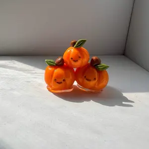 Pile of Pumpkins Phone Charm Hipper - Adorable Orange Pumpkins with Green Leaves for Halloween Decor