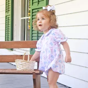 Bunnies & Bows Riley Bubble - Sweet Easter Outfit for Baby & Toddler Girls