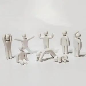 8Pcs Mecha Chameleon Character,Paintable Meccha Chameleon Blank DIY Human Figures 3D Printed Characters for Hide & Blend, 3D Printed, Multi-Pose, Paintable | 8 Pose Hide and Seek Characters, blank matte finish for DIY painting,Gamer Desk Decor