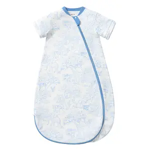 Baby Sleep Sack 6–12 Months, Cotton Sleep Sack with Detachable Long Sleeves, 1.0 TOG Wearable Blanket for Cooler Nights, 2-Way Zipper Toddler Sleeping Sack with Temperature Strip