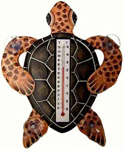 Bobbo from Songbird Essentials Brown Turtle Small Window Thermometer