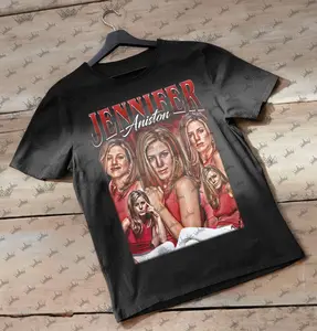 Jennifer Aniston Vintage T-Shirt, Homage Retro 90s Graphic, Ideal Gift for TV Series Enthusiasts