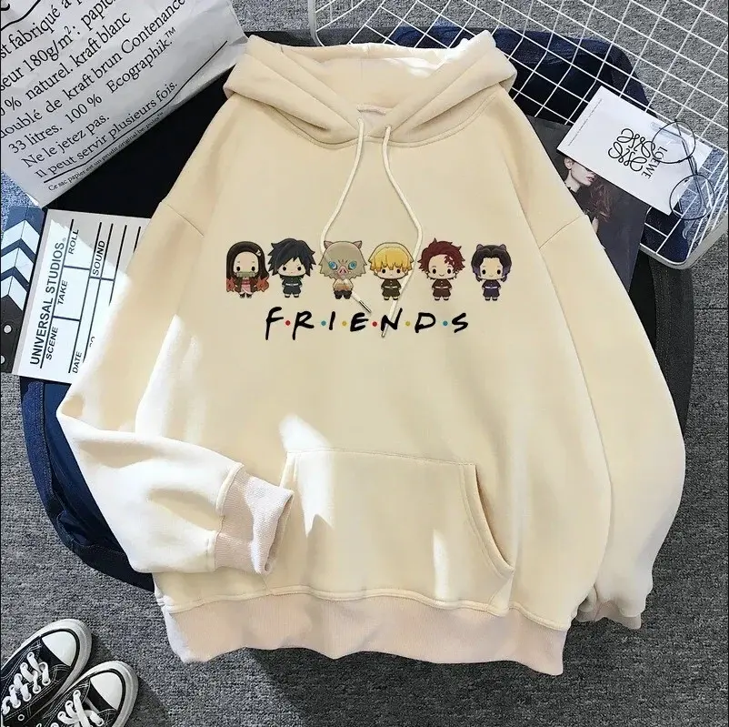 Men's Friends Hoodie Anime Demon Slayer Tanjiro Boys Girls Winter T-shirt, Hoodie and Sweatshirt