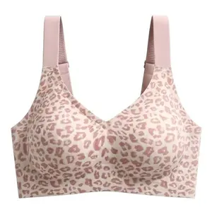 Women Jelly Bras Wirefree Full Coverage No Underwire Everyday Bras Comfortable Wireless Padded Tshirt Bra summer vibes