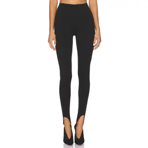 AFRM Jasmine Stirrup Pant in Noir