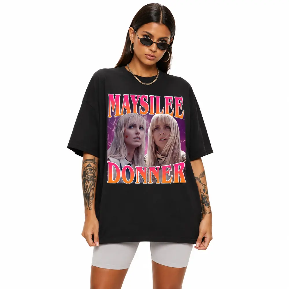 Maysilee Donner Shirt Mckenna Grace Vintage 90s Style Tee Classic Cotton