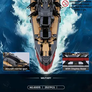 2537+ Piece Battleship Building Block Set, Model Boat Kit, Warship Aircraft Carrier Battleship Model Display Men's Collectible Gift Educational Puzzle Building Desk Ornament Home Decor Perfect for Men, Teens Birthday, Christmas, New Year Toy Gift