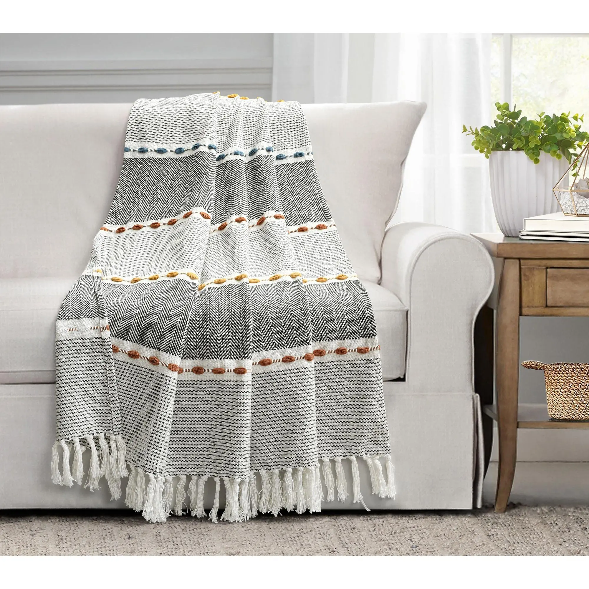 Lush Decor Fall Tasse l Throw Blanket