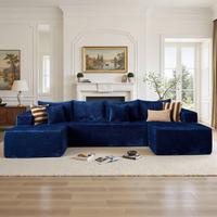 Navy U Shaped with 2*Chaise