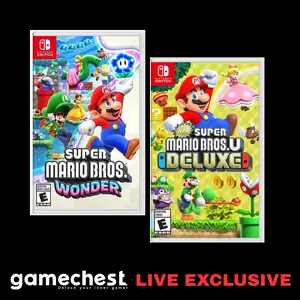 Super Mario Bros. Wonder & Super Mario Bros. U Deluxe Switch Game Bundle - Nintendo Switch (Region Free)