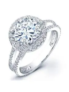 Lilac - Round Moissanite Engagement Ring