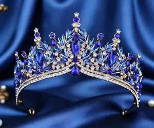 Royal Blue Queen Crown