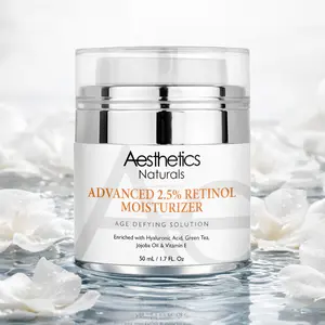 Aesthetics Naturals Advanced 2.5% Retinol Moisturizer - High Potency Anti-Aging Cream for Sensitive Skin - Gentle Lightweight Nourishing Radiant Comfort
