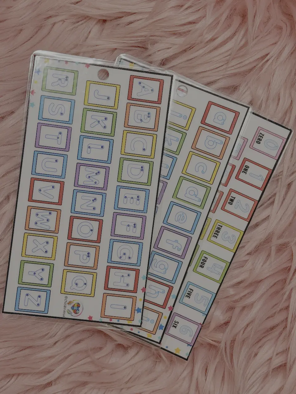 Alphabet Trace Upper, Lower Case & Number Board On-The-Go Visual Board Bundle