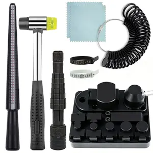 Professional Ring Bender Tool Kit Spoon Rings Maker Machine With Nylon Dies Ring Bending Tool Measuring & Stretching Kit For DIY Jewelry Making