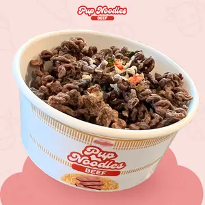 Pup Noodles Beef - VIRAL Ramen Noodles for Dogs and Cats all  natural ingredient  dog treat healthy pet snacks. bone broth food topper for dogs high protein