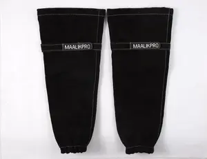 Leather Welding Work Sleeves - Heat- & Flame-Resistant for Men & Women - Ideal for Welding and Industrial Work (pair)