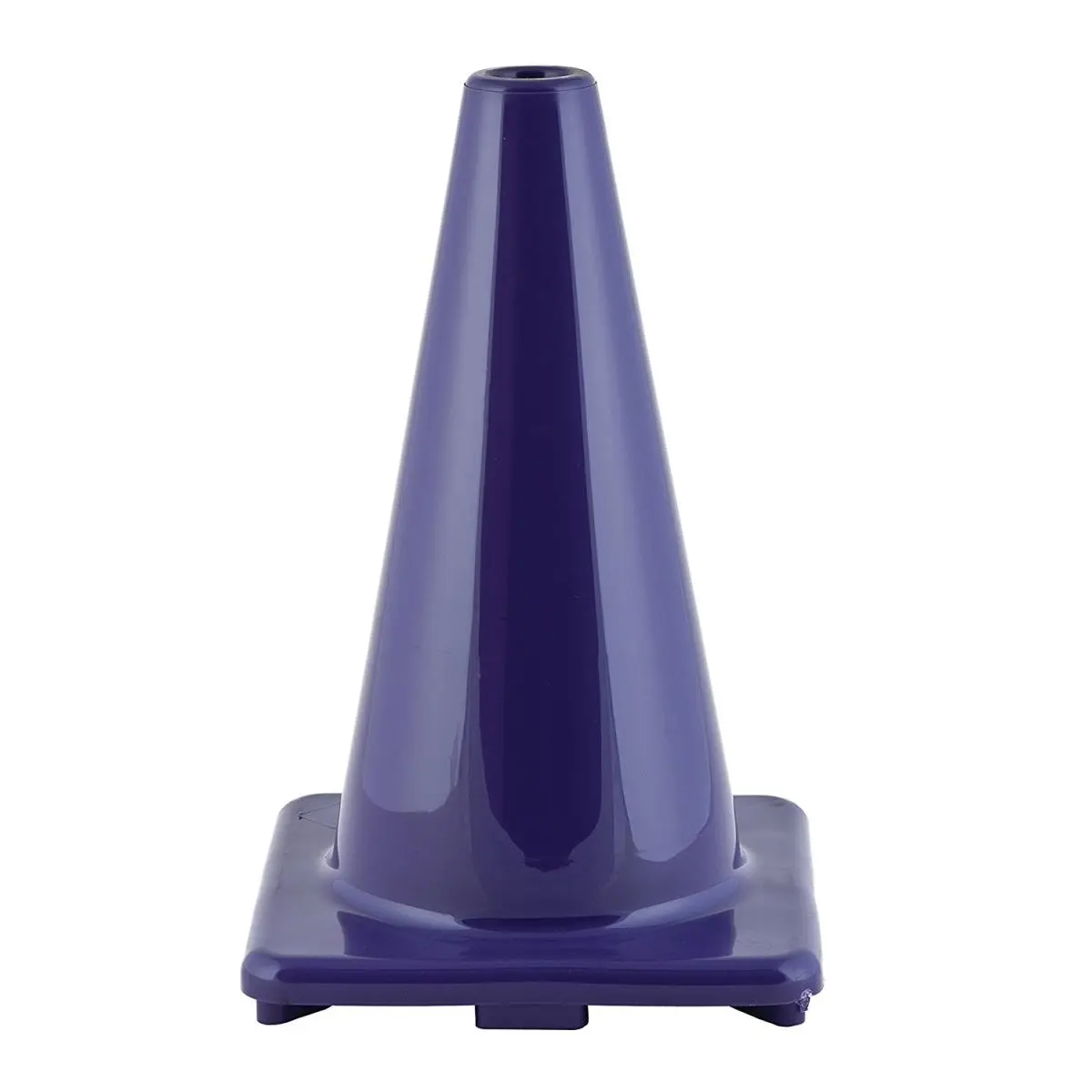 212 MAIN High-Visibility Cone, 12 in. Flexible Vinyl with Heavyweight Base, 1-Piece Construction for Sports Training, Bright Purple, Heavy Base