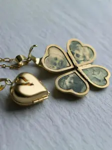 Fashion Heart Shaped Pendant Necklace, Creative Openable Photo Frame Locket Necklace for Women & Men, Trendy All-match & Exquisite Jewelry for Birthday Gift, Love Heart Necklace, Heart Design Necklace