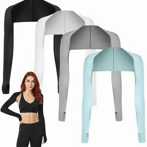 Cooling Shawl Arm Sleeves with Finger Holes for Women Anti-UV Protection, Sun Protection Cooler Shrug for Golf