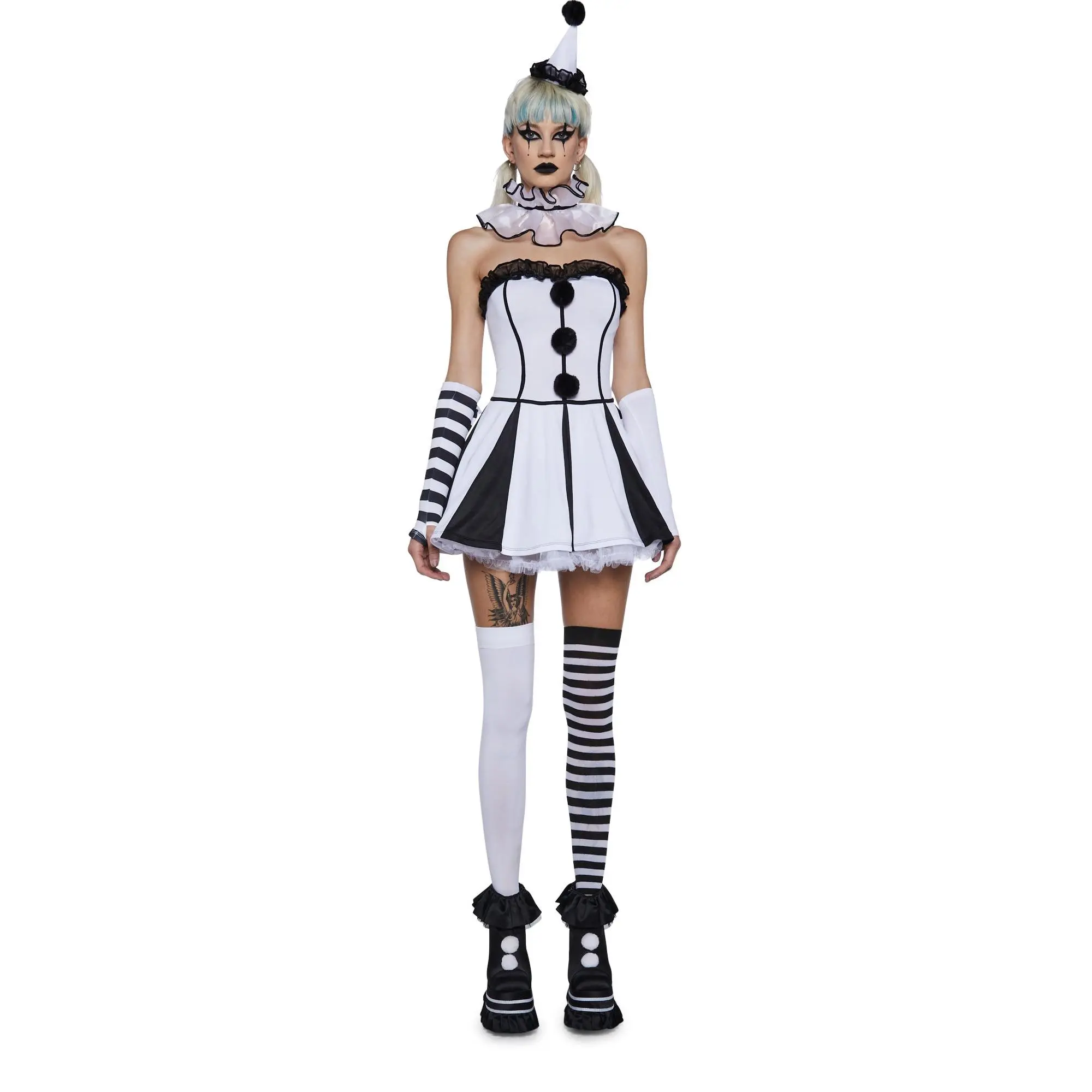 Classic Clown Girl Costume - White Classic Clown Girl Costume - White
