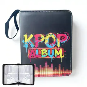 Kpopcollector 4-Pocket Card Binder, Minimalist Aesthetic Hard Case Design, Holds Up to 400 Cards, Ideal for Collectors & Gamers