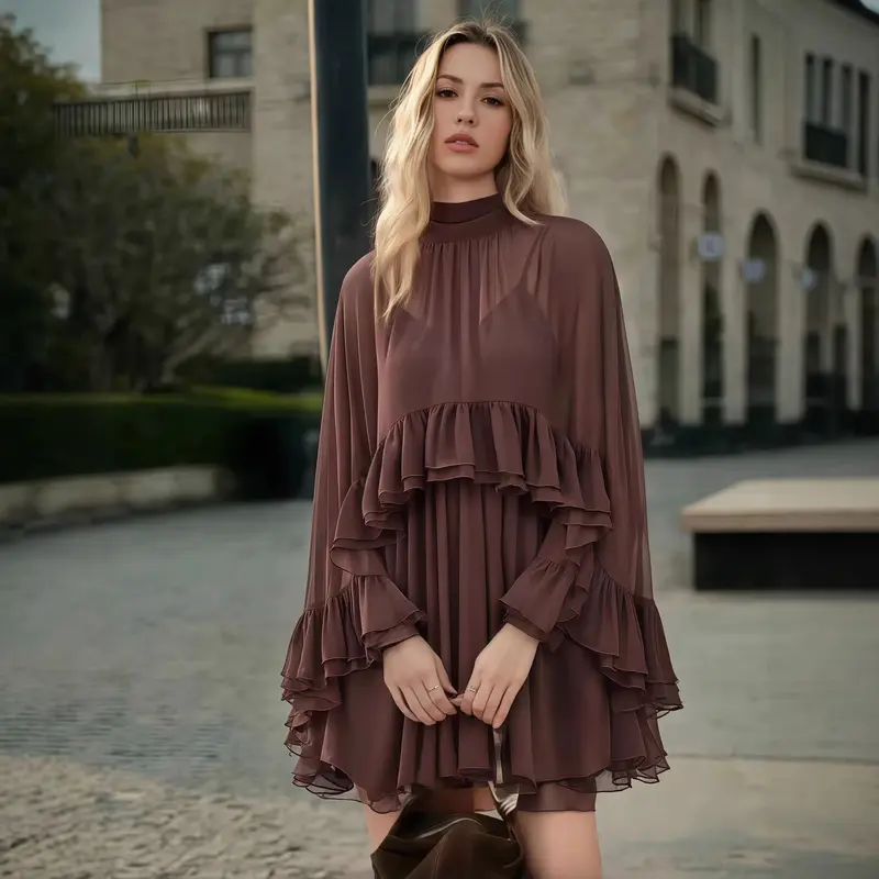chiffon dress - TikTok Shop