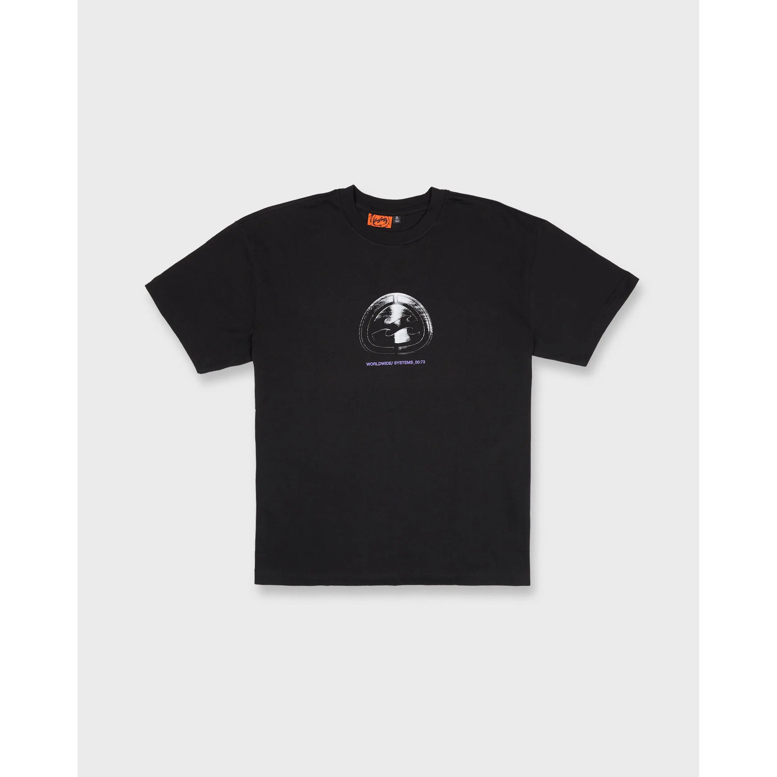 Spec Metal Short Sleeve Knit T-Shirt - Black