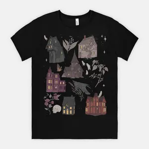 Haunted Houses gothic romantic tshirt unisex