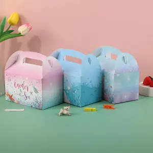 Mermaid Seashell Party Gift Box – Summer Ocean Theme Candy Favor Bag(Empty)