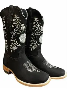 Women´s Chocolate Brown Rodeo Flower Boots