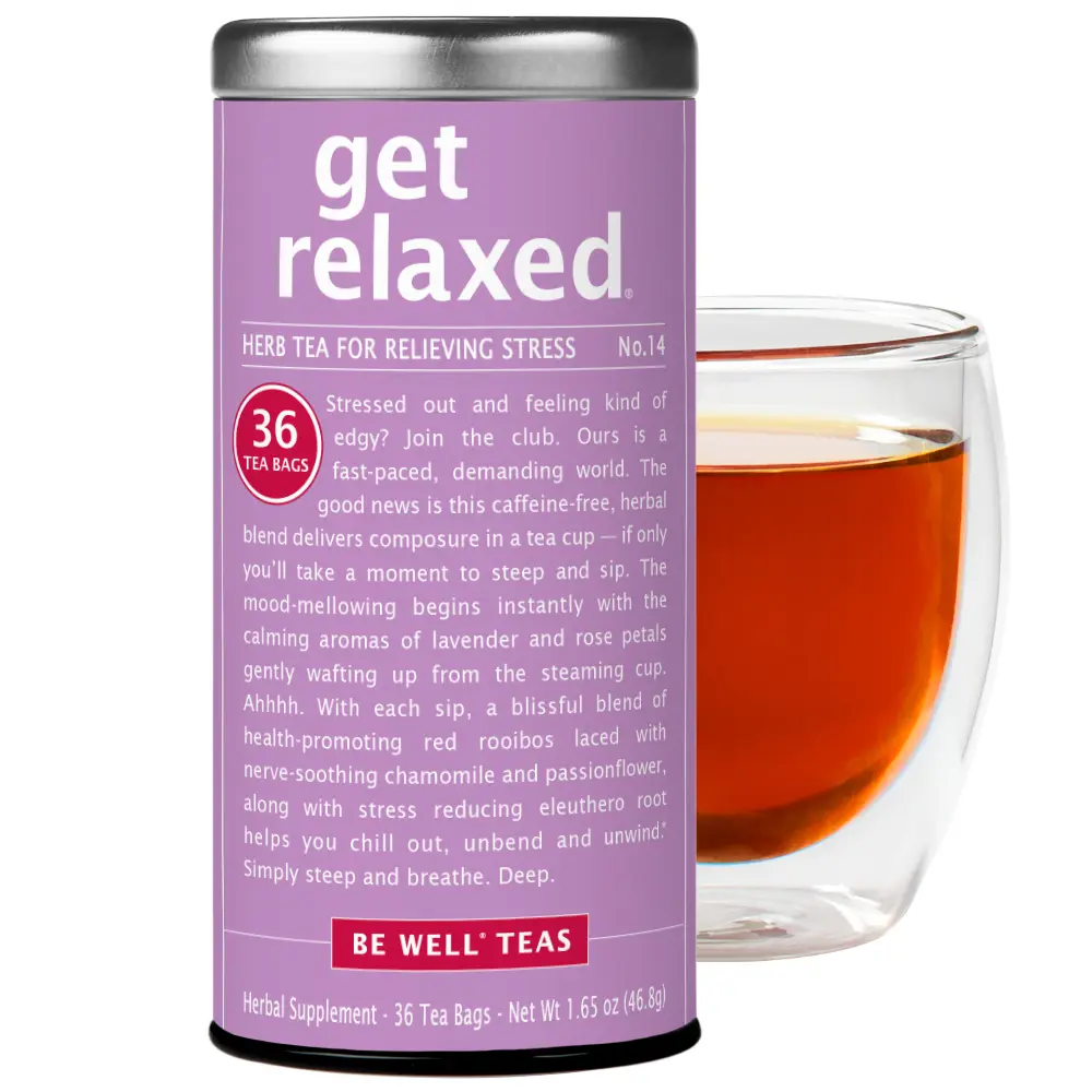 The Republic of Tea - Get Relaxed - Herbal Tea for Relieving Stress, 36 Tea Bags