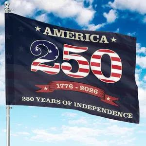 250th Anniversary Flag, United States Of America 1776-2026, USA Patriotic Outdoor House Banner, 250 Years House Flag Gift For Patriots Decor