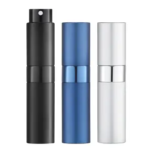 8ML Atomizer Perfume Spray Bottle for Travel (3 PCS) Empty Cologne Dispenser, Portable Sprayer (Black, , Blue)