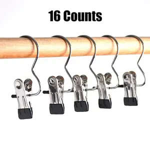 16 Counts Anti-Rust Clip Clothespins，Ultimate Lightweight Hanging Travel Rotating Hanger Organizer for Home & Compact Closet，Spacesaving Hat & Pants Fashion Storage Rack with Clothing Hooks，Multi-Functional Non-Slip Coat Hangers Clotheshanger