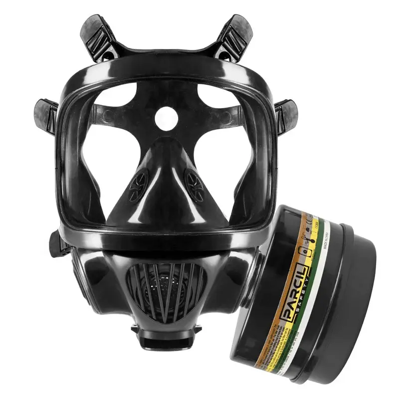 Parcil Distribution New 2025 Full Face Respirator Gas Mask with Organic Vapor and Particulate Filter - Tactical, Survival, & Industrial Applications