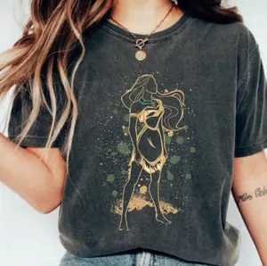 Comfort Colors/Gildan Princess Pocahontas Characters Shirt, Family Matching Shirts, Watercolor TShirt, Princess Tee