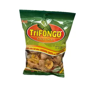Trifongo Snacks Salted & Sweet Cassava Chips & Plantain Chicharones Blend - Flavorful Snack Mix