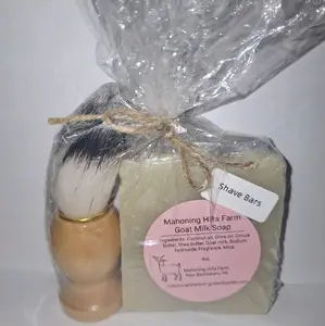 Shave Bar and Brush Manual Shaving Sensitive Skin